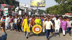 শেখ রাসেলের জন্মদিনে ঝিনাইদহে আনন্দ মিছিল