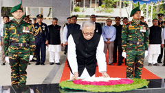 বঙ্গবন্ধু ও মুক্তিযুদ্ধের শহীদদের প্রতি রাষ্ট্রপতির শ্রদ্ধা