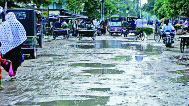 চুয়াডাঙ্গার সরোজগঞ্জ-হিজলগাড়ি-উথলী সড়কের বেহাল দশা