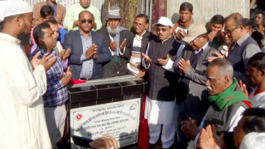 ধর্মপাশায় ১৮ কিলোমিটার রাস্তার পাকাকরন কাজের উদ্বোধন 