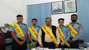 ১৫০ কি.মি পায়ে হেঁটে যাত্রা করেন রোভার স্কাউট গ্রুপ