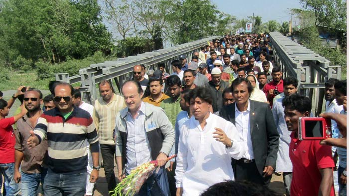 বাগেরহাটে সেতুর স্থান পরিদর্শন করলেন কুয়েত প্রতিনিধি দল