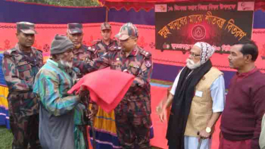 আখাউড়ায় বিজিবির শীতবস্ত্র ও চিকিৎসা সেবা প্রদান