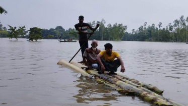 কুড়িগ্রামে বন্যা পরিস্থিতি অপরিবর্তিত, ধরলা-ব্রহ্মপুত্রের পানি বিপৎসীমার ওপরে