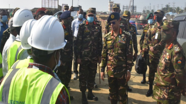 সেনা প্রধানের খুরুশকুল আশ্রয়ণ প্রকল্প পরিদর্শন