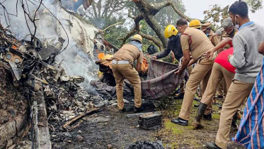 কপ্টার ভেঙে পড়তেই দাউদাউ করে আগুন জ্বলে উঠে