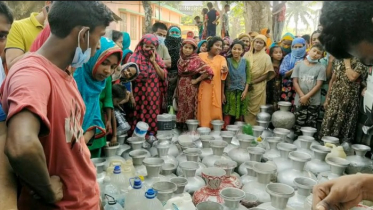 মোরেলগঞ্জে ওয়াটার ট্রিটমেন্ট প্লান্টে বিশুদ্ধ পানি সরবরাহ শুরু