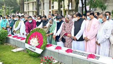 শেখ রাসেলের কবরে আওয়ামী লীগের শ্রদ্ধা