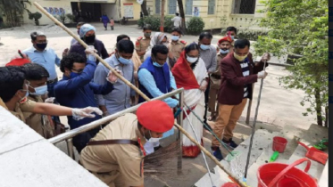 জবি বিএনসিসির অঙ্গীকার, শহীদ মিনার থাকবে পরিস্কার