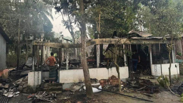 চারুকলায় মোটিফ বানানো সেই চিত্রশিল্পীর বাড়িতে দেয়া হল আগুন