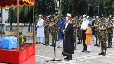 শহীদ বাংলাদেশি শান্তিরক্ষী সেনা কর্মকর্তার দাফন সম্পন্ন